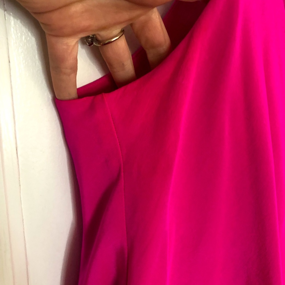 Amanda Uprichard Silk Mini Dress in Hot Pink - Picture 4 of 6